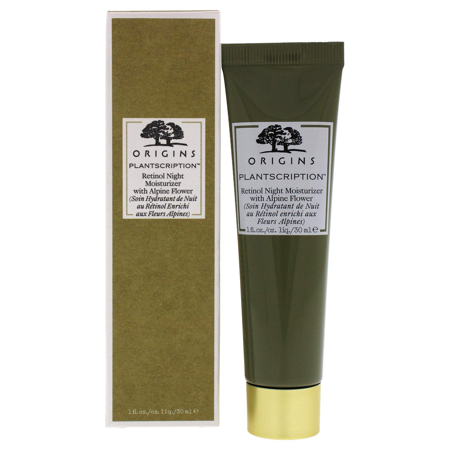 Origins Plantscription Retinol Night Moisturizer | Visibly Diminishes Lines, Pores & Uneven Skin Tone | With Peptide & Retinol, 1 Fl Oz