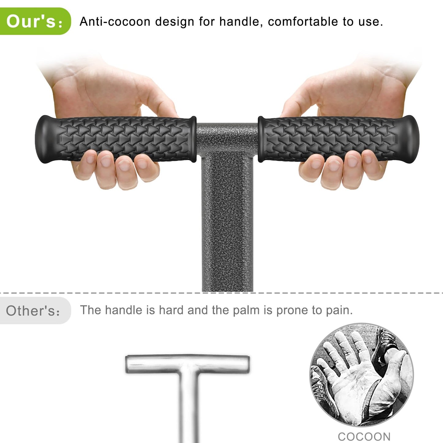 Dolibest Bulb Planter Tool w/Soft Rubber Grip, Grass Plugger Tool w/Stainless Steel Sharp Serrations, pre-Assembled Sod Plugger w/Centre Auto Dump Design for Lawn Planting Bulbs and Grass Repair