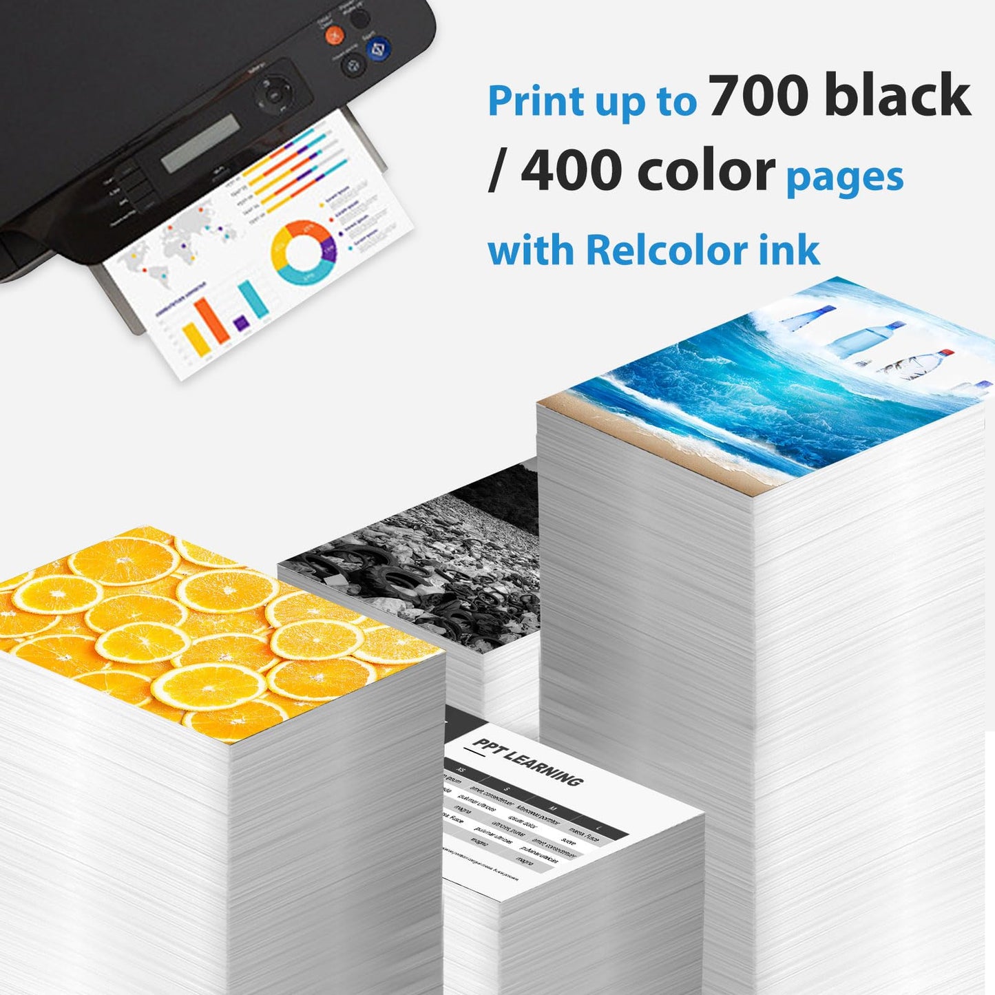 63XL Ink Cartridges for HP 63 XL Black Color Combo 3-Pack Replacement for HP63 HP63XL for 3830 4520 5258 3630 4650 5255 4652 4655 5200 4512 3632 5252 2132 1112 3631 2130 4510 4654 3634 3833 Printer