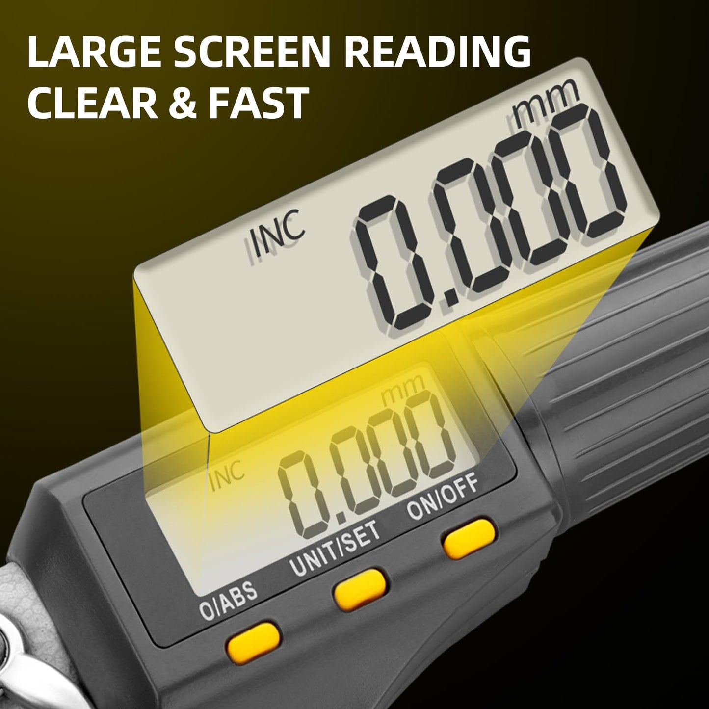 Digital Micrometer Measuring Tool, Professional Inch/Metric Precision Thickness Gauge with Extra Battery, DIY and Household Use 0.00005"/0.001 mm Accuracy Micrometers Machinist Tools