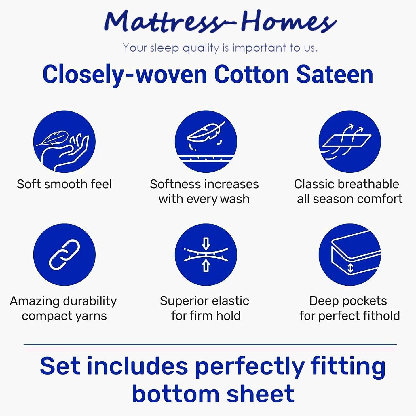 Mattress-Homes 6 Piece King Sheet Set, Hotel Luxury Collection, 100% Egyptian Cotton, 18 Inch Deep Pocket Fitted Sheet, Soft & Cool, Breathable Bedding with 4 Pillowcases in Taupe Stripe