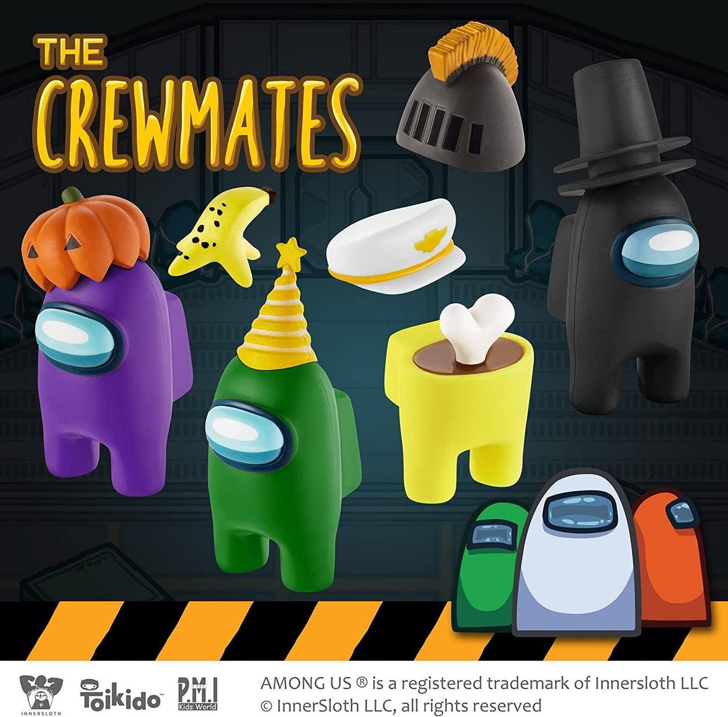 Among Us Crewmate Figures | Toys Out of 16 Collectibles in 1 Box | 8 Among Us Merch Incl. The Peeled and The Clogged | 2 Hidden Impostors | Mini Toys with 5 Add’l Hats