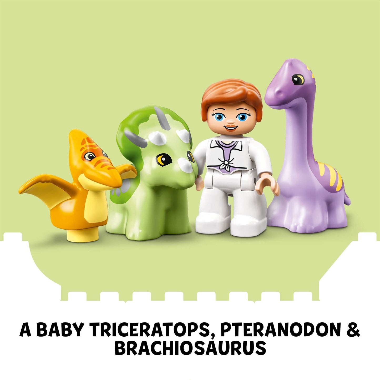 LEGO DUPLO Jurassic World Dinosaur Nursery Toys 10938 - Featuring Baby Triceratops Figure, Dino Learning Toy for Toddlers, Large Bricks Set, Great Animal Playset Gift for Girls & Boys Age 2 Plus