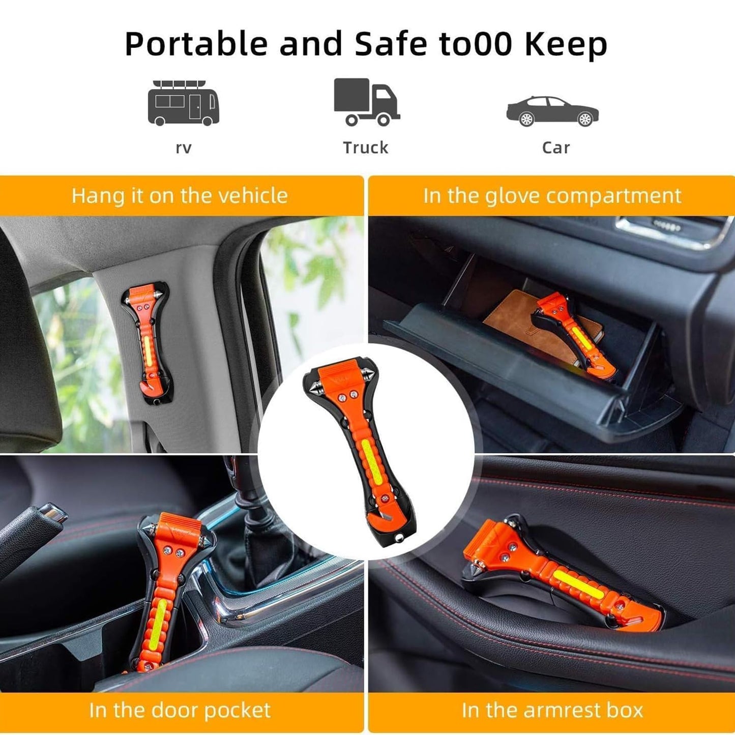 ZHSX 20 Pack Car Safety Hammer, 2 in 1 Car Escape Tool Seatbelt Cutter and Car Window Glass Hammer Breaker for Home Rescue and Car Emergency Escape Tools