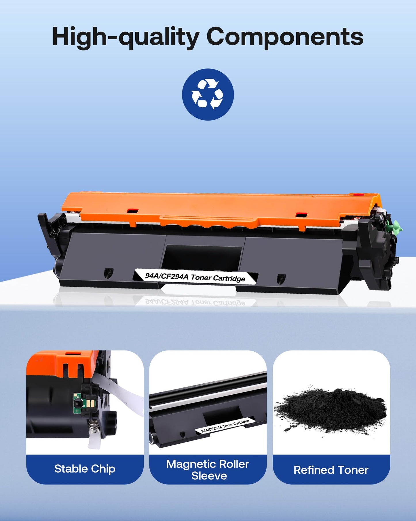 WEAREC Compatible Toner Cartridge Replacement for HP 94A with Laserjet M148, M118, M149 Laserjet Pro MFP M118dw M148dw M148fdw M149fdw(Black 2 Pack)