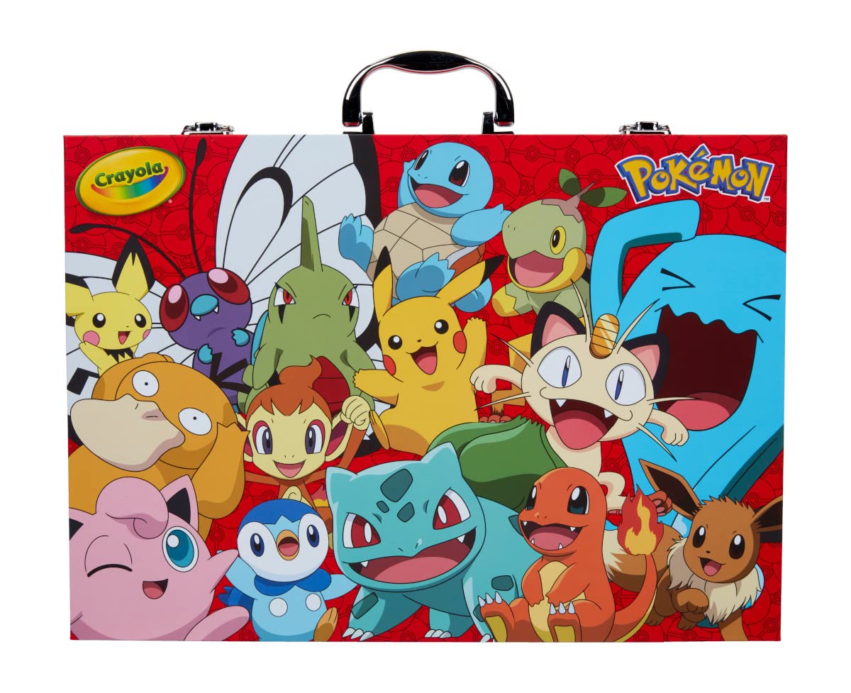 Crayola Pokémon Imagination Art Set (115pcs), Kids Art Kit, Coloring Supplies, Pokemon Toys, Pokemon Gift for Boys & Girls, Ages 5+