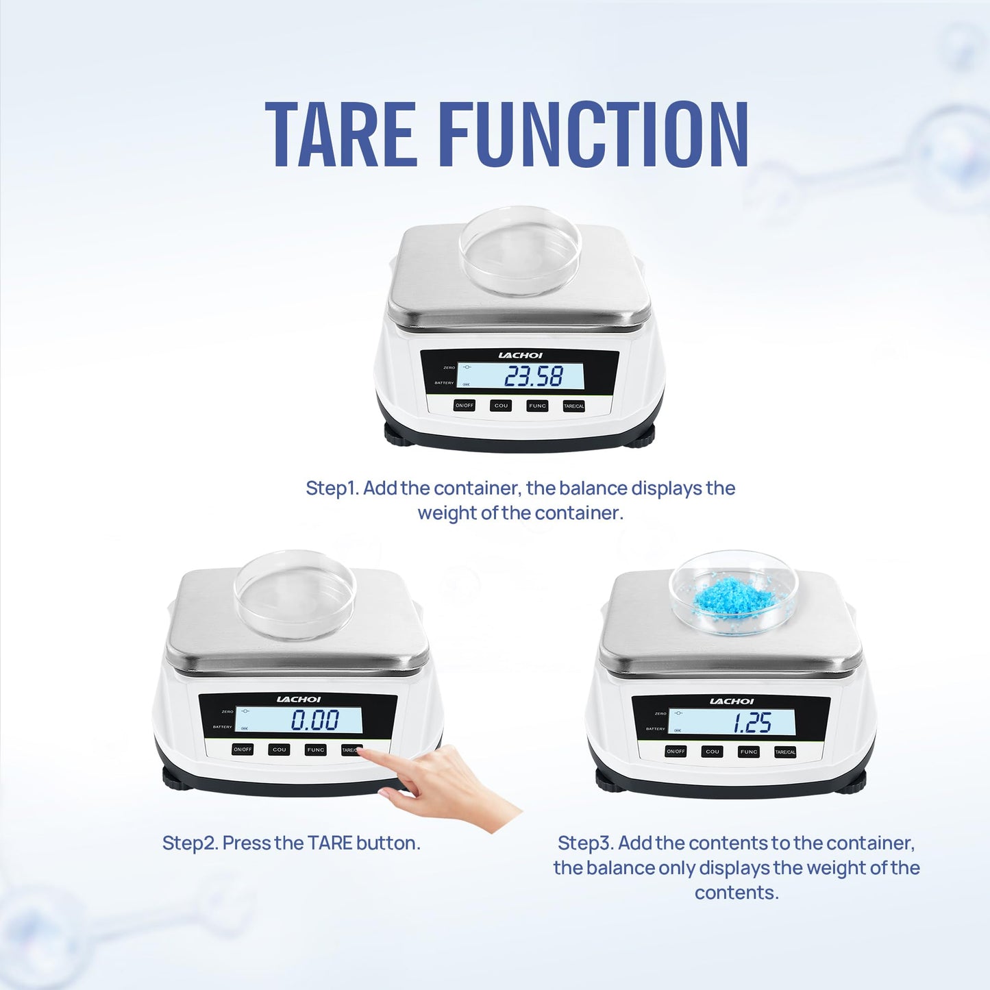 LACHOI Lab Analytical Balance 5000g×0.01g Analytical Balance High Precision Lab Scale 0.01g Accuracy Jewelry Scientific Scale (No Test Weight)