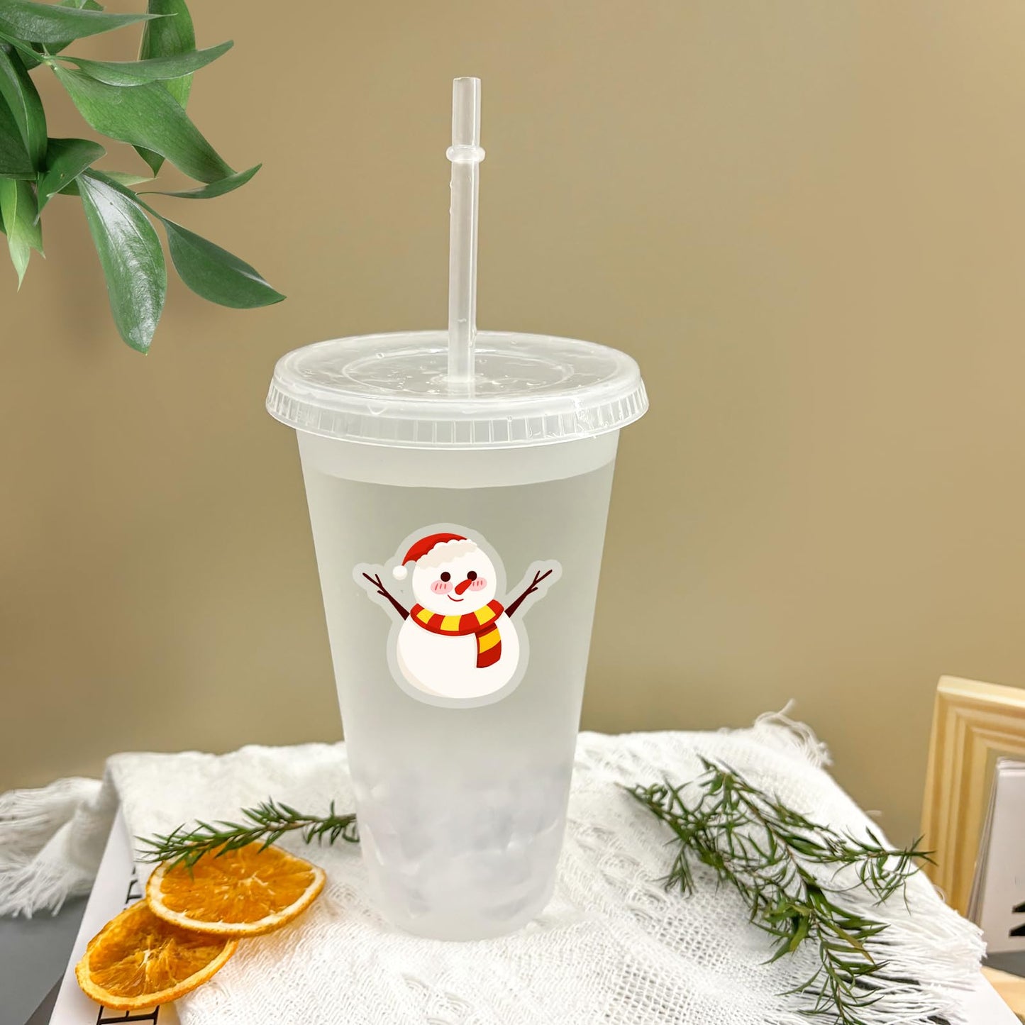 YOUKE OLA 72 Pack Plastic Tumblers with Straw and Lid Reusable Plastic Cups Drinking Straw Tumbler Bulk Customizable Iced Coffee Cup Water Bottle for Vinyl DIY Parties Birthdays 24oz Frosted