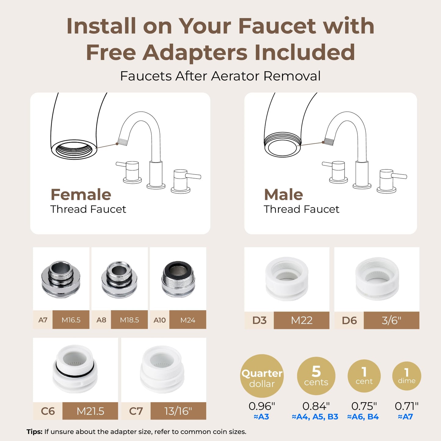 Waterdrop BFT1 Bathroom Sink Filter, Water Faucet for Skincare 2.0, 10X Clean, 0.01 Micron, Reduce Skin Redness, Chlorine & Scale Control, Water Softner, NSF 372 Certified (1 Filter Included)