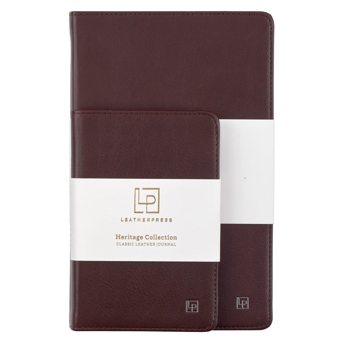 Leatherpress Classic Leather Notebook Writing Journal, Softcover, Narrow Ruled, Table of Contents and Numbered Pages