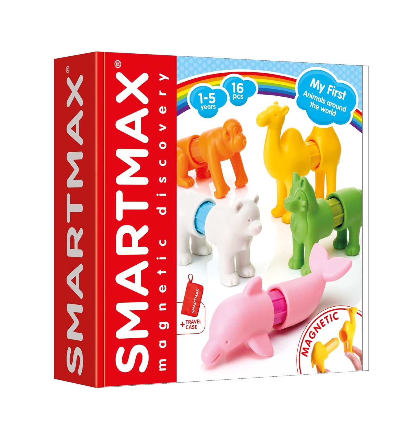 SmartMax My First Animals Around The World STEM Magnetic Building Set for Kids Ages 1-5