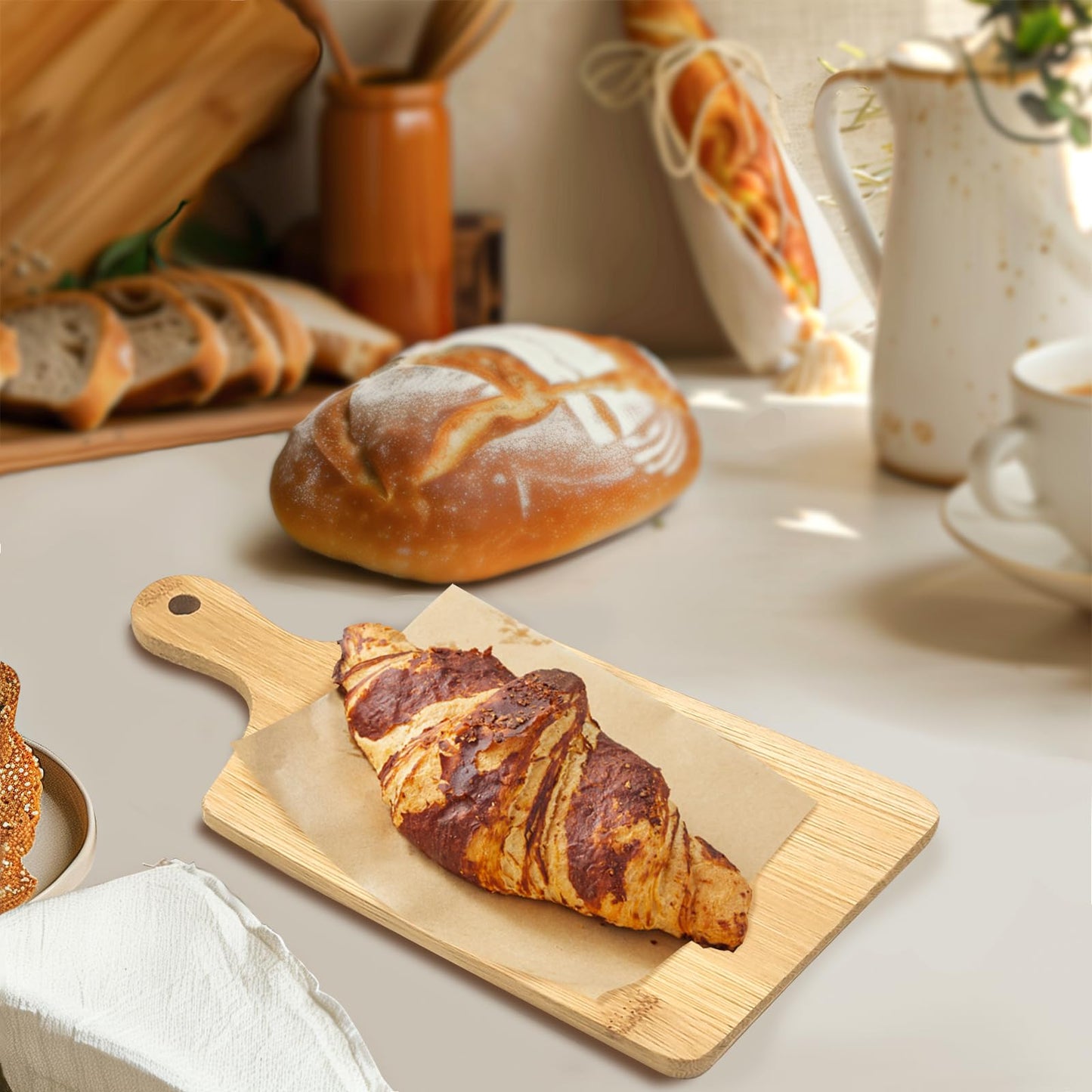 25 PCS Cutting Board Bulk Wood Chopping Board Laser Engraving Serving Board with Handle Charcuterie Boards for Customized Mother's Day Housewarming Gift 11" x 5" Bamboo