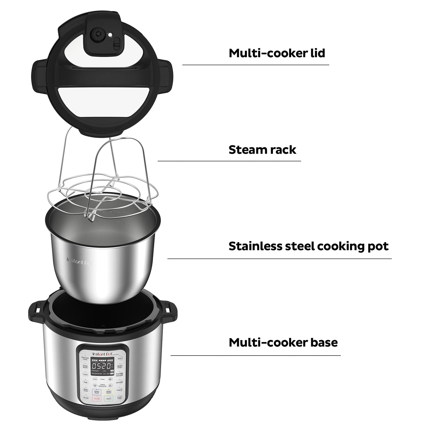 Instant Pot Duo Plus 9-in-1 Electric Pressure Cooker, Slow Cooker, Rice Cooker, Steamer, Sauté, Yogurt Maker, Warmer & Sterilizer, Includes App With Over 800 Recipes, Stainless Steel, 3 Quart