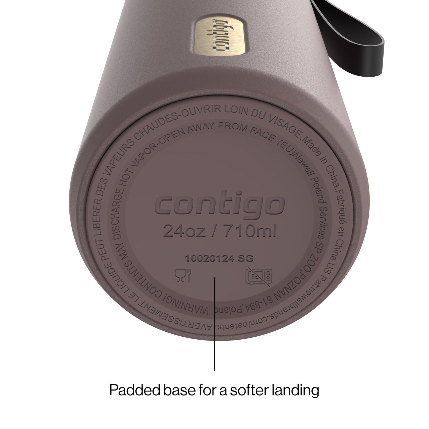 Contigo DualSip 24 oz Stainless Steel Vacuum-Insulated Water Bottle with Carry Strap & 2-in-1 Leakproof Lid (Straw or Spout), BPA-Free & Lead-Free, Dishwasher Safe