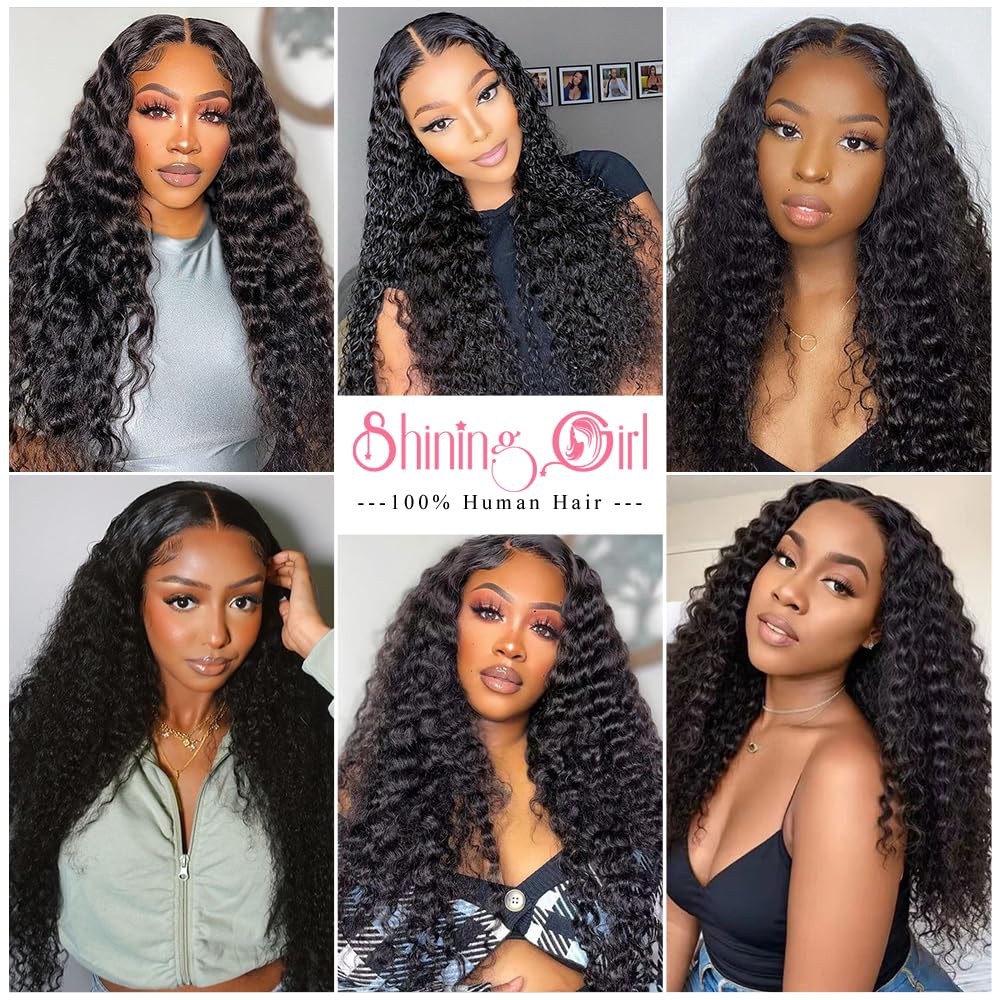 5x5 HD Lace Deep Wave Ultra-thin Transparent Lace Closure 12A Brazilian Virgin Human Hair Closure Free Part Pre Plucked with Baby Hair Natural Black 16 Inch