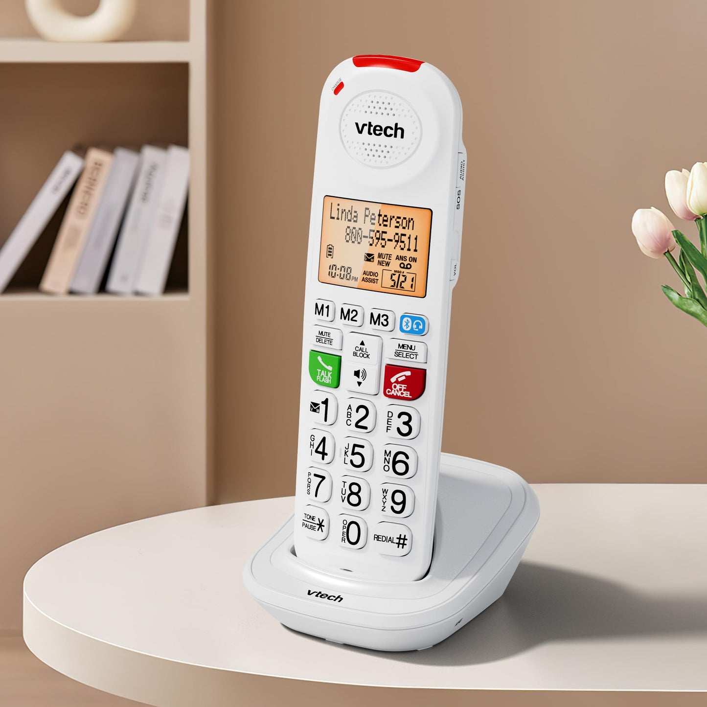 VTech SN5107 Amplified Additional Handset with Big Buttons, Large Display & 50dB Audio Assist for SN5127 & SN5147 Senior Phones