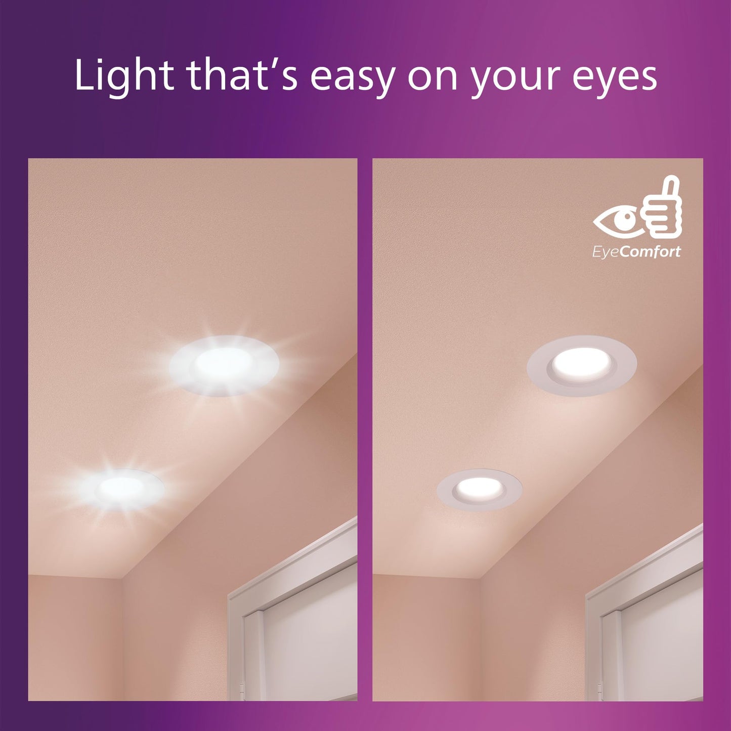 Philips LED Retrofit Downlight, 12 Lights, 5/6-inch, EyeComfort, Easy to Install, 5 CCT Settings, Soft White Light to Daylight, Dimmable, IC Rated, Long Lifetime, CRI 90