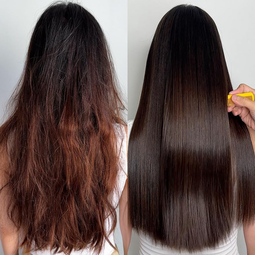 New Brazilian & Blowout Straightening Keratin Hair Treatment STRONG FORMULA Parabens-Free Long Lasting Organic Natural Results with Argan Oil Keratina Brasilera (4PC EXTRA STRENGTH)