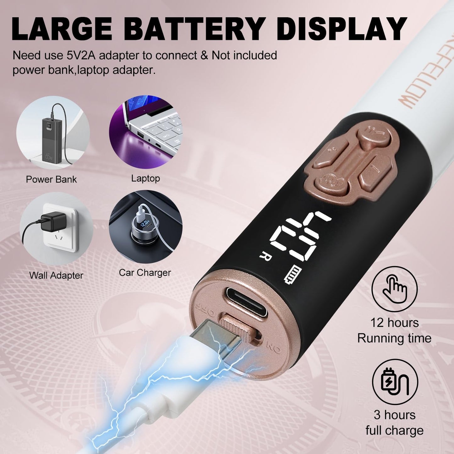 YOKE FELLOW Electric Nail Drill - 40000 RPM Protable Electric Nail File for Acrylic Cordless Nail Drill Professional with 17 Drill Bits for Nail Salon