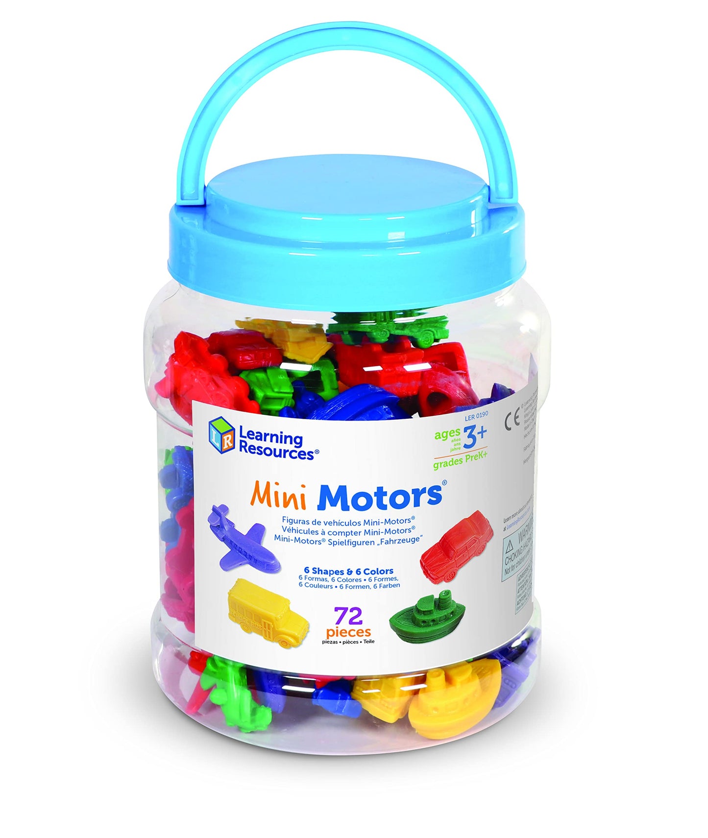 Learning Resources LER0190 Mini Motors Counting and Sorting Fun Set, Early Math Skill, Set of 72, Ages 3+