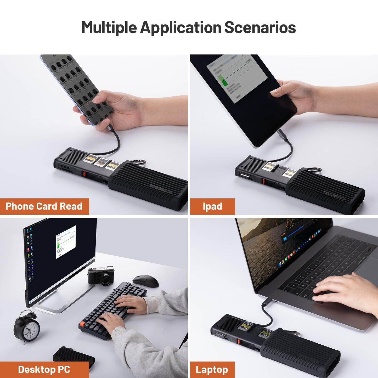 PGYTECH Createmate CFexpress Type B Card Reader Case USB 3.2 Gen 2 10Gbps SD Card Reader for Photographers