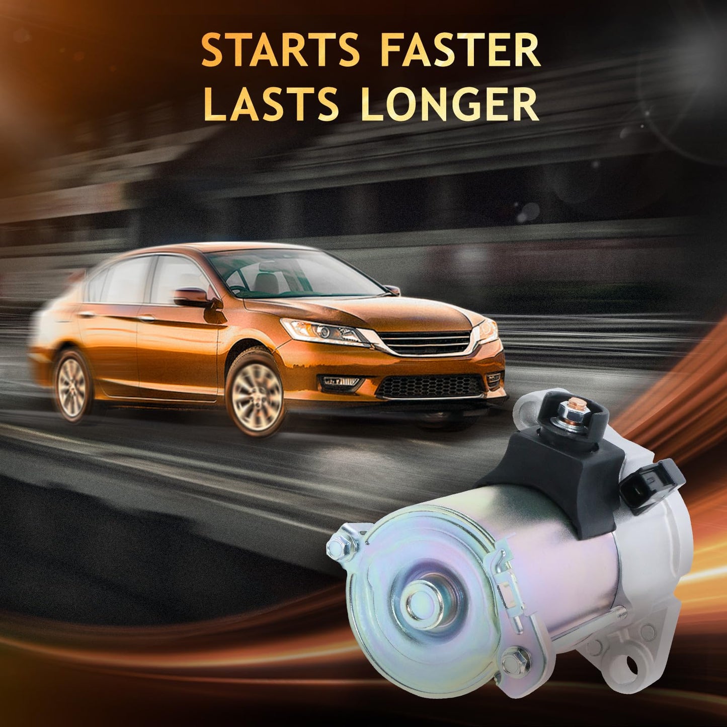 2006-2012 Honda Accord Starter 2.4, Civic 2006-2011, CR-V Element 2007-2011, Acura TSX 2006-2014 2.4L, CSX 2006-2008 2.0L,17960N 31200-RAA-A61 31200-RRA-A51 31200R40A01 31200R41L01