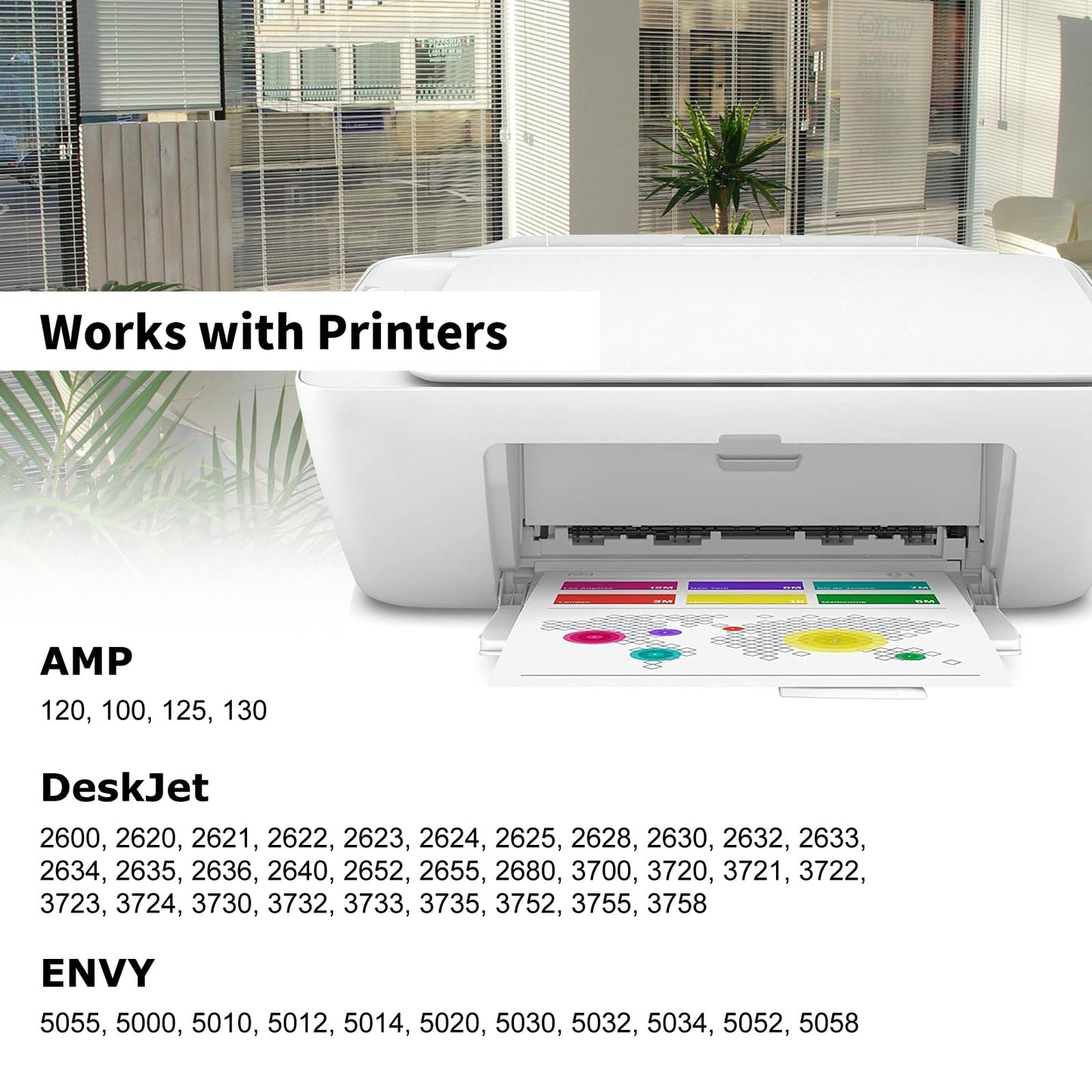 Ubinki 65XL Remanufactured Ink Cartridge Replacement for HP 65 XL 65XL HP65XL HP65 (Tri-Color, 2-Pack) Work with 5000 5055 3755 3700 3772 3722 2600 3752 2652 2655 2622 5052 5010 5014 Printers