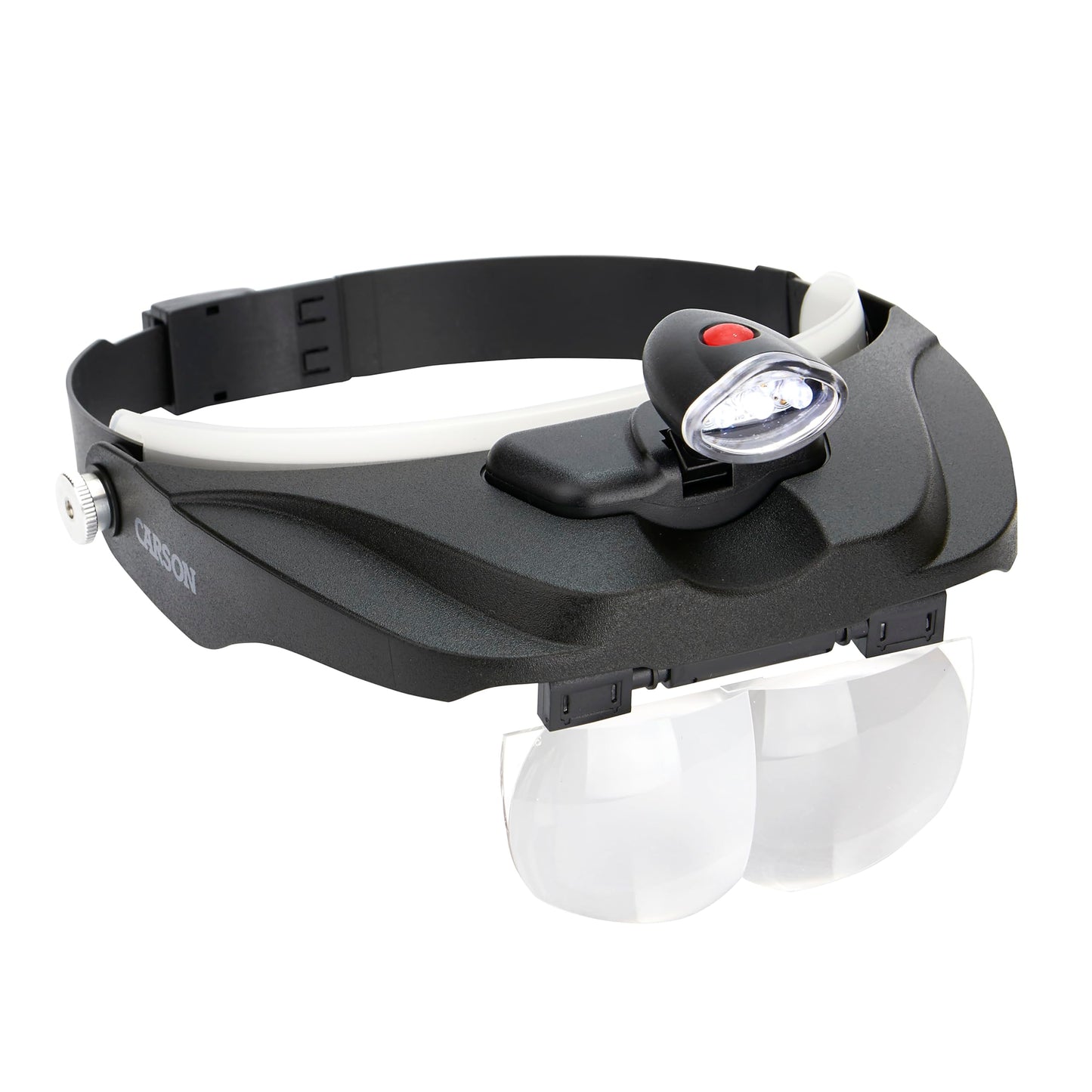 Carson Pro Series MagniVisor Deluxe Head-Worn LED Lighted Magnifier with 4 Different Lenses (1.5x, 2x, 2.5x, 3x) (CP-60)