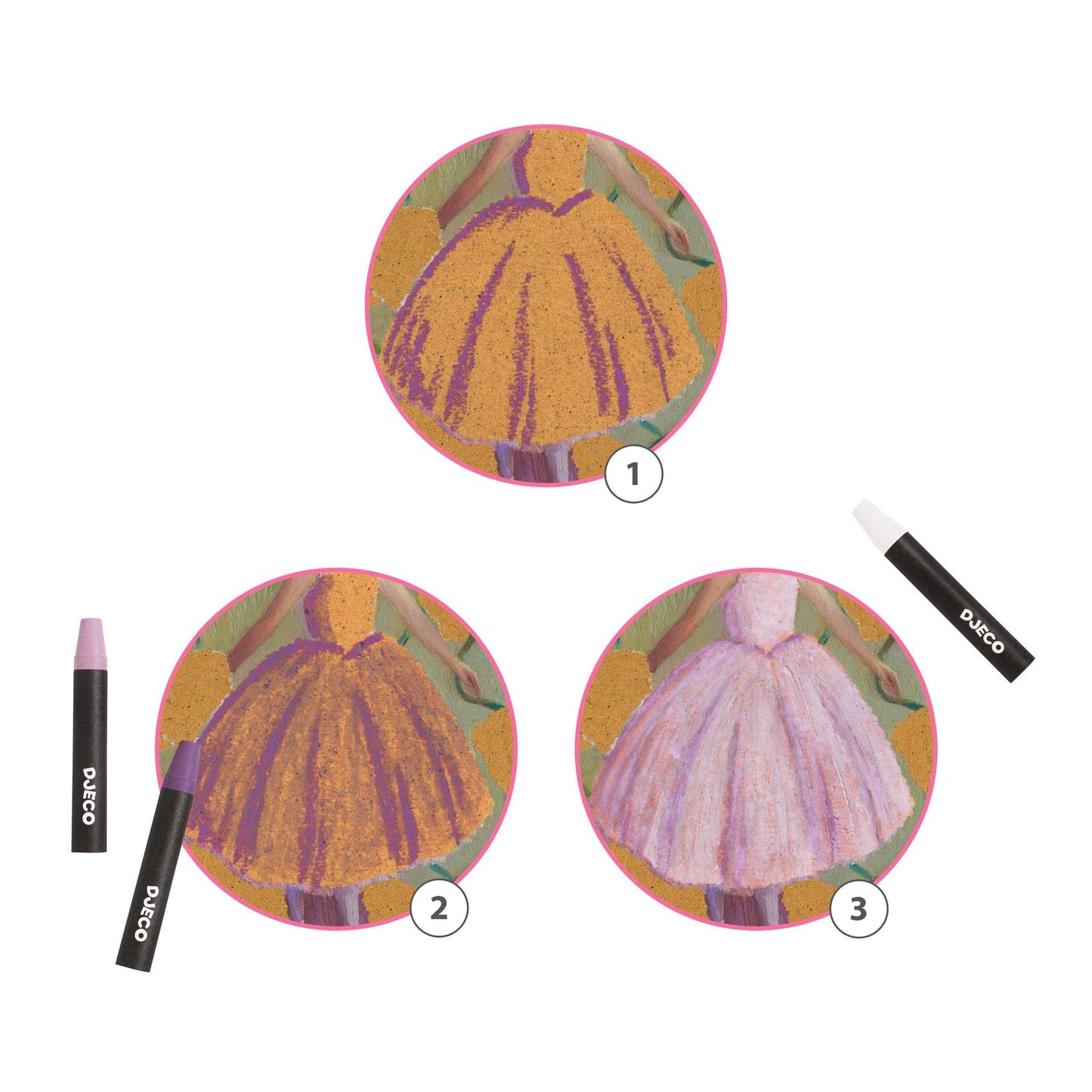 Djeco Inspired By The Ballerina Wax Crayons Kit