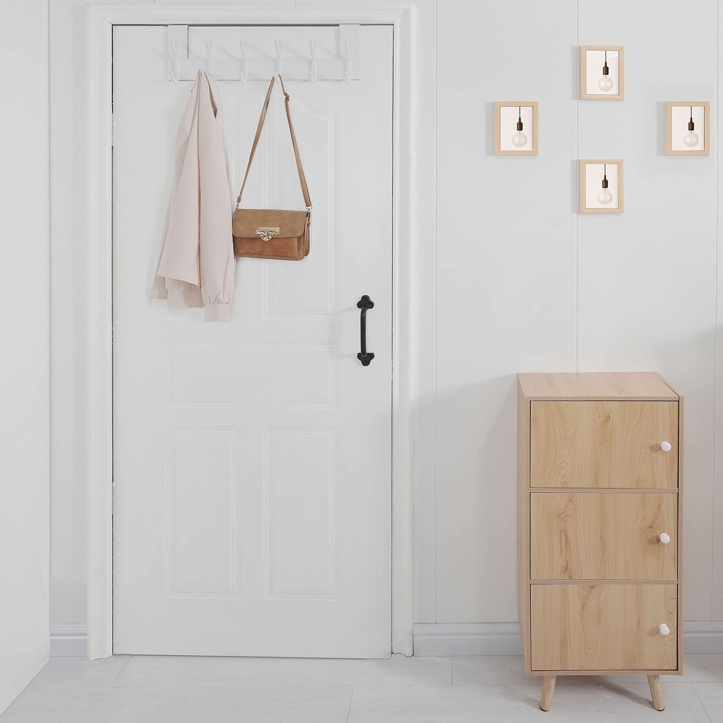 WEBI Over The Door Hook White,Over The Door Towel Rack,Over Door Hanger,Door Coat Hanger,Towel Hanger Over The Door Coat Rack for Hanging Clothes,Towels,Back of Bathroom,2 Packs