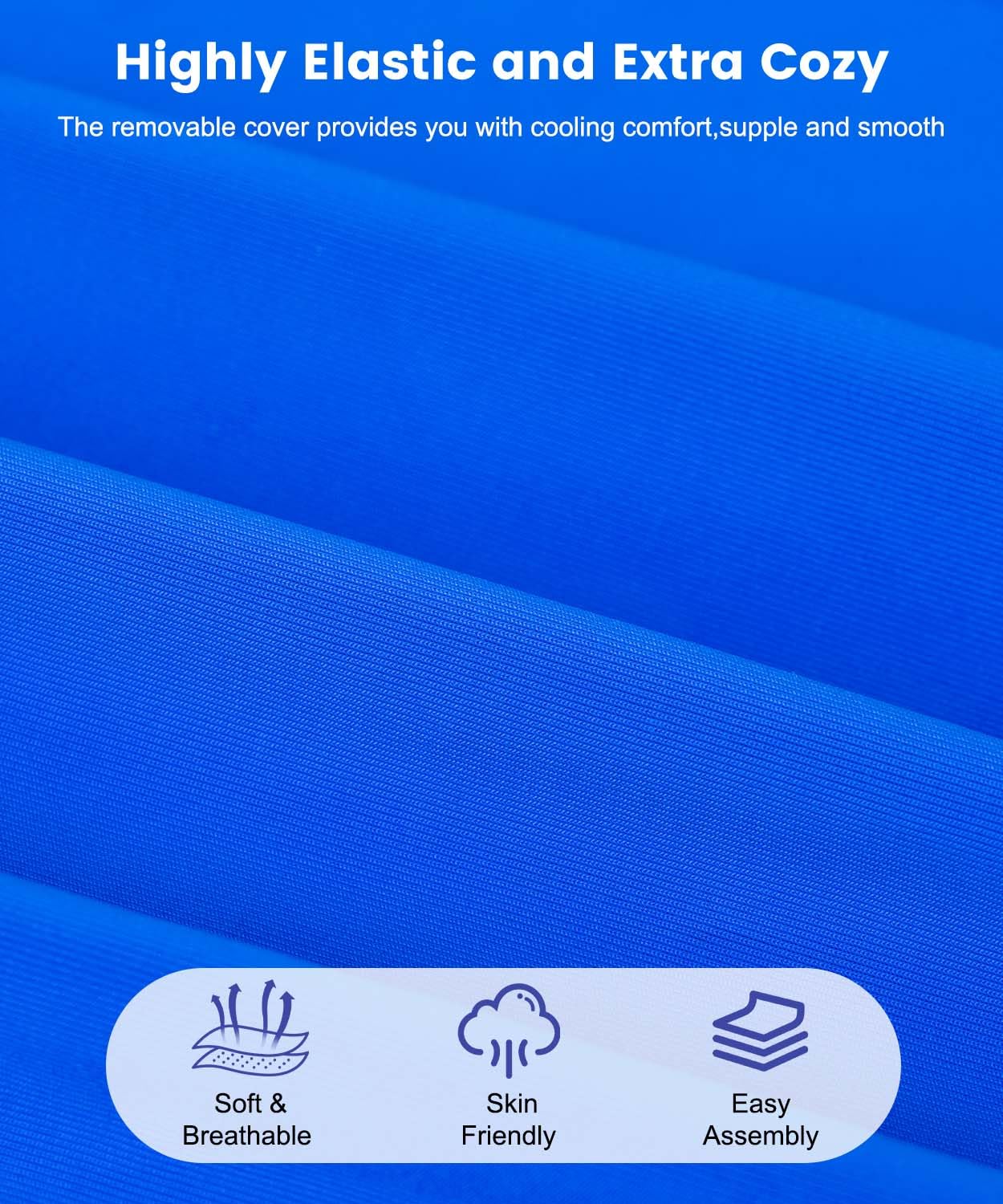 Litluxu Knee Surgery Pillow Straight Leg | Leg Pillow Elevation Blood Circulation | Foam Wedge for Elevating Leg Machine Washable Removable Cover | Knee Wedge Pillow Post Surgery