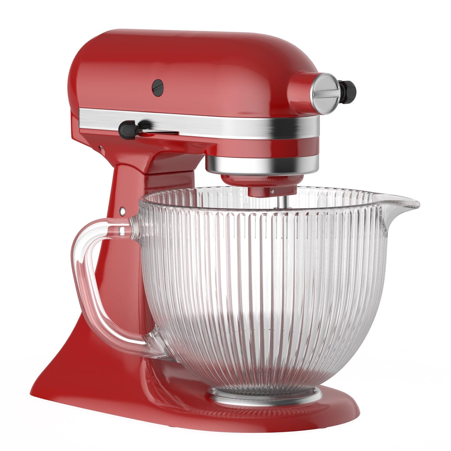 Glass Bowl for KitchenAid Mixer, 4.5-5 Quart Tilt-Head for KitchenAid Glass Mixer Bowl for Stand Mixer With Pour Spout and Measurement Markings, Dishwasher Safe