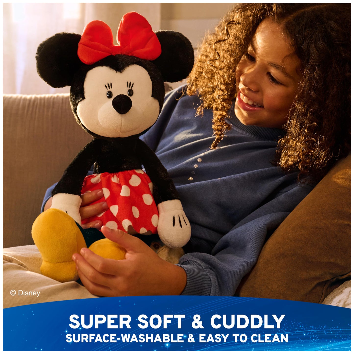 GUND Disney Official Minnie Mouse Toothpick Plush, Mickey and Friends, Disney Stuffed Animal for Ages 1 and Up, Black/White, 15”