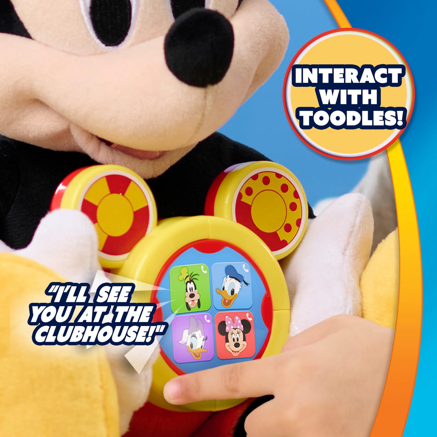 Mickey Mouse Oh Toodles Feature Plush, Kids Toys for Ages 3 Up, Gifts and Presents