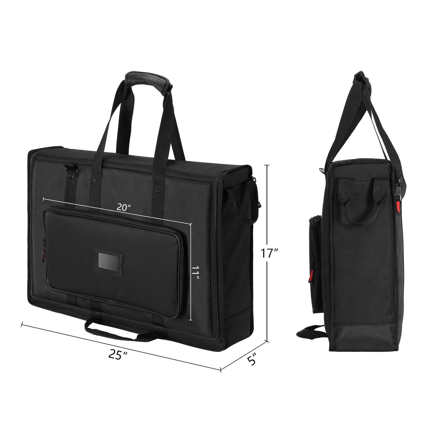 1st Place Products Foldable Padded Nylon Tote Carrying Case -Transport LCD Screens, Computers, Monitors & TVs Between 19" - 24" - Water Resistant - Shoulder Strap & Handle Options - Premium Quality