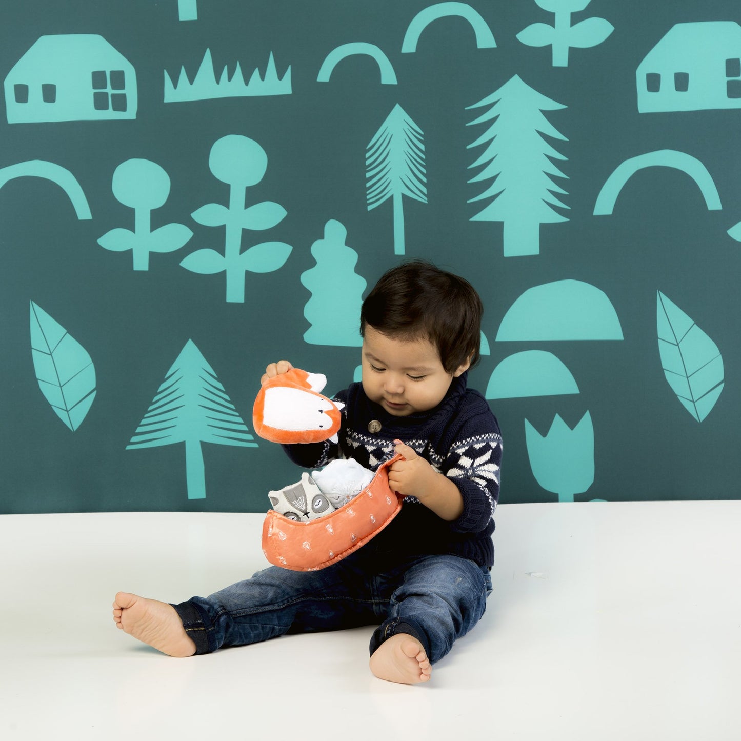 Manhattan Toy Camp Acorn Canoe Buddies Soft Stuffed Animal Baby Toy