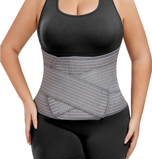 Abdominal Binder Post Surgery - Postpartum Belly Band Wrap | Post C Section Belly Binder Recovery Belt | Stomach Compression Hernia Belt For Men or Women After Pregnancy, Hysterectomy (Large/X-Large)