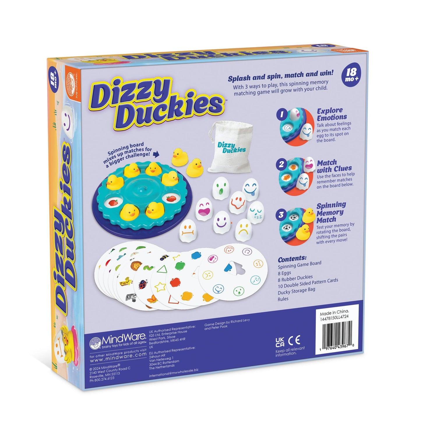 MindWare Dizzy Duckies Early Learning Matching Game - Preschool Game for Toddlers