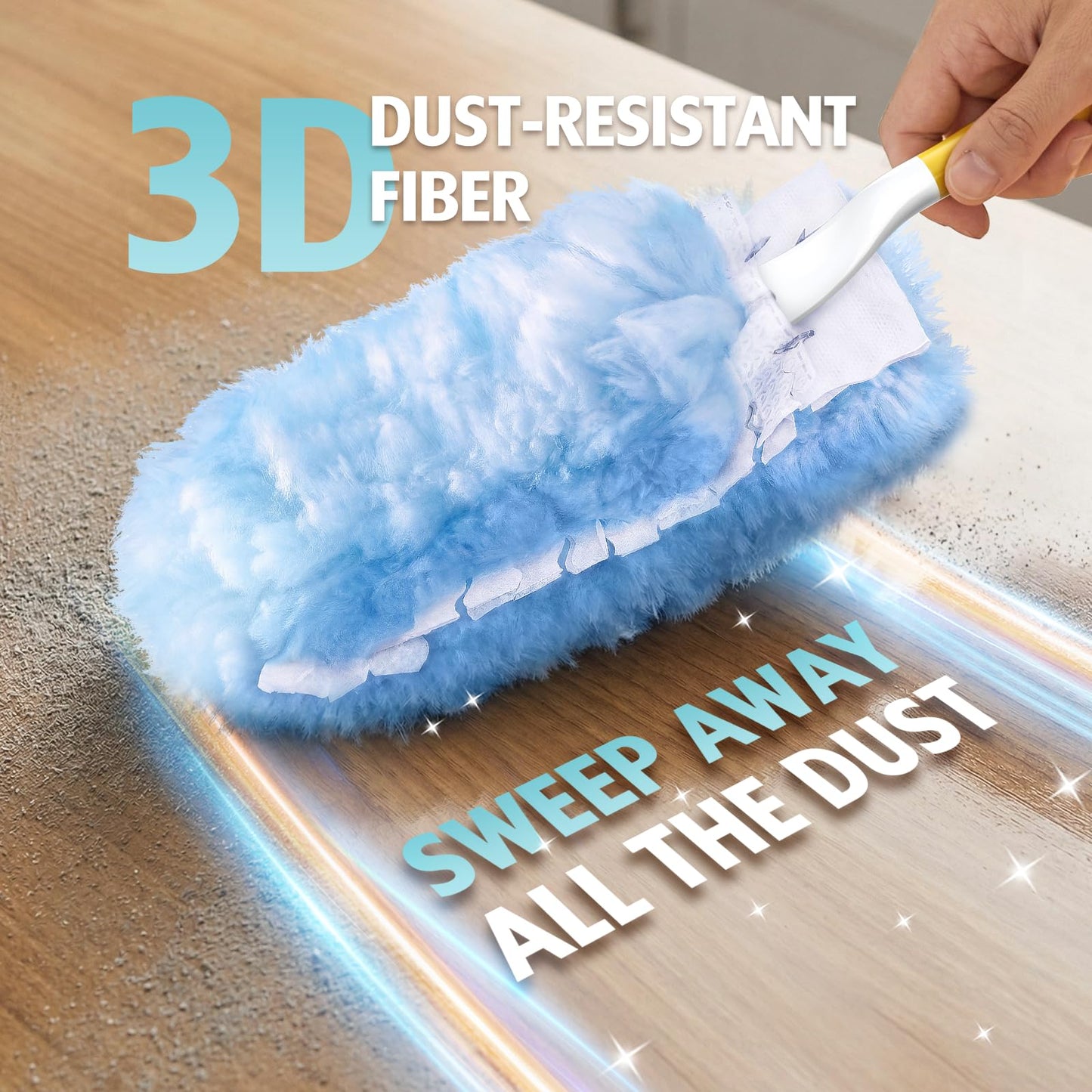 Duster Refill for Swiffer Duster, 100 Count Heavy Duty 2 Side 360° Duster Refills, 6X Microfibers, Disposable Multi Surface Dusters for Cleaning (Not Include Handle)