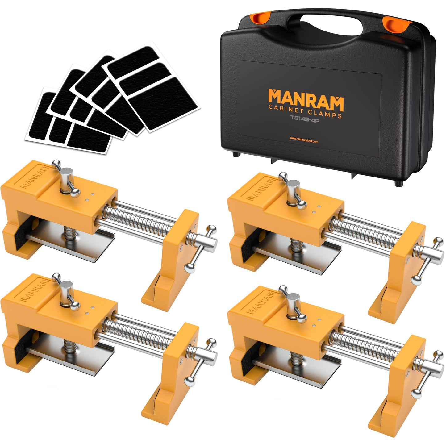 Cabinet Clamps with Protective Case, Cabinets Installation Clamps, Face Frame Clamp 4 Pack