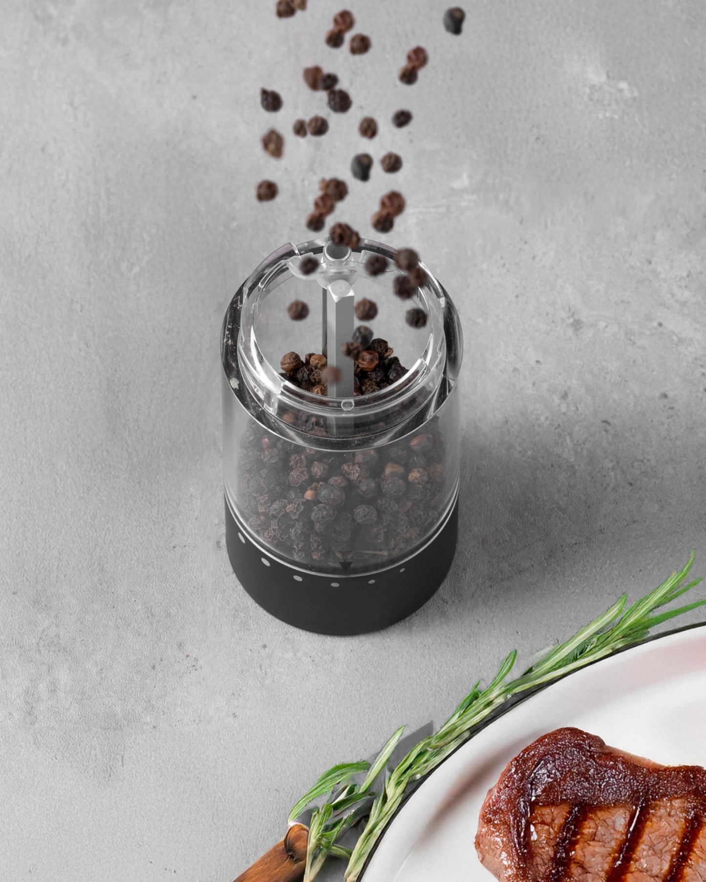 FORLIM 2-Speed Electric Salt And Pepper Grinder Set, External Rotation To Adjust Coarseness, Electric Salt and Pepper Shaker With Charing Base, One-Button Automatic Grinding, Washable Container