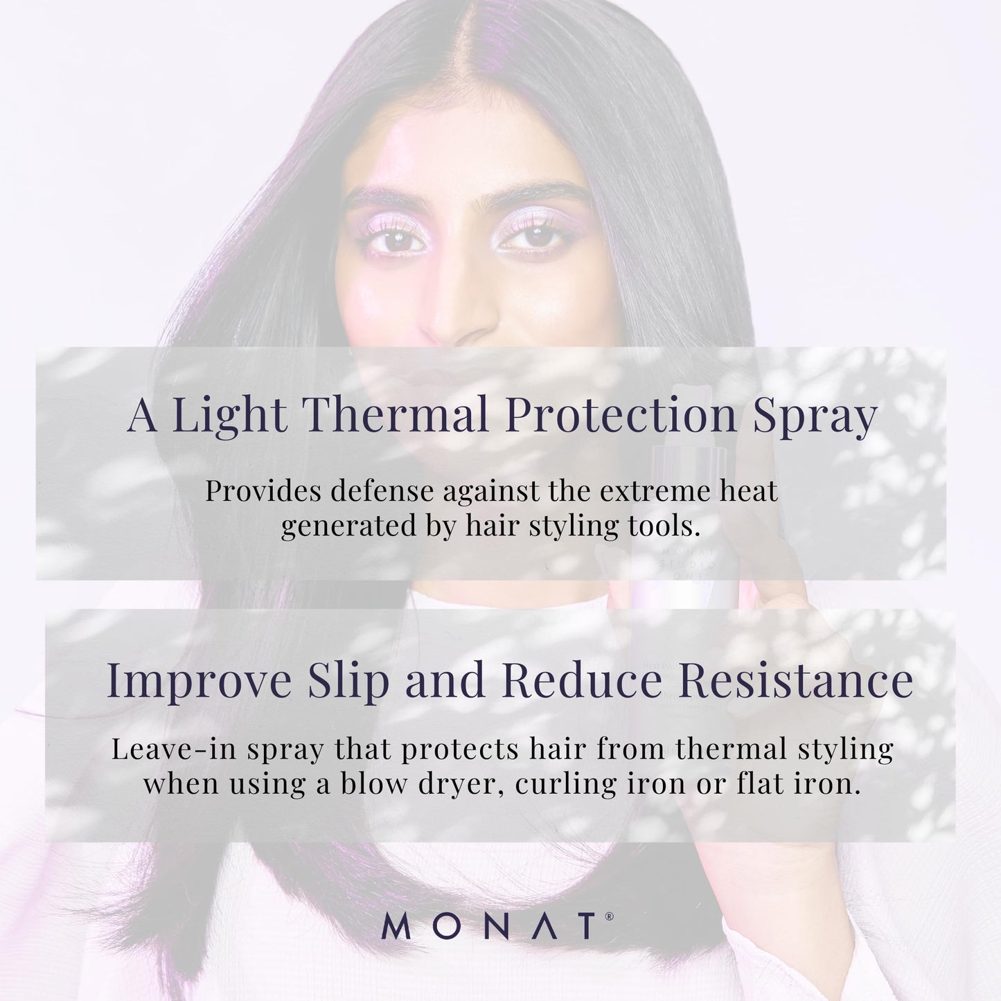MONAT STUDIO ONE Heat Protectant Spray - 4.5 fl oz | Lightweight, Thermal Shield, Plant Protein & Algae Extract
