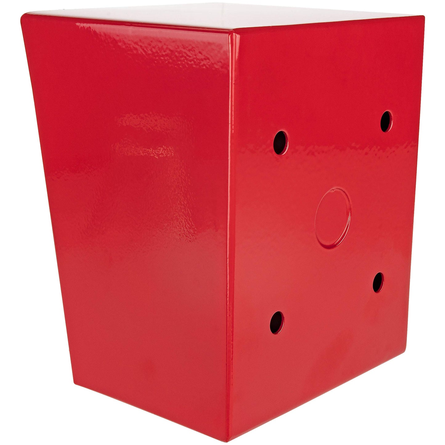 Fire Department Lock Box – Red Wall-Mounted Steel Emergency Key Box with 2 Keys, Fire Safe Access Box for Home, Office & First Responders, 4.5" x 4.55" x 5.65"