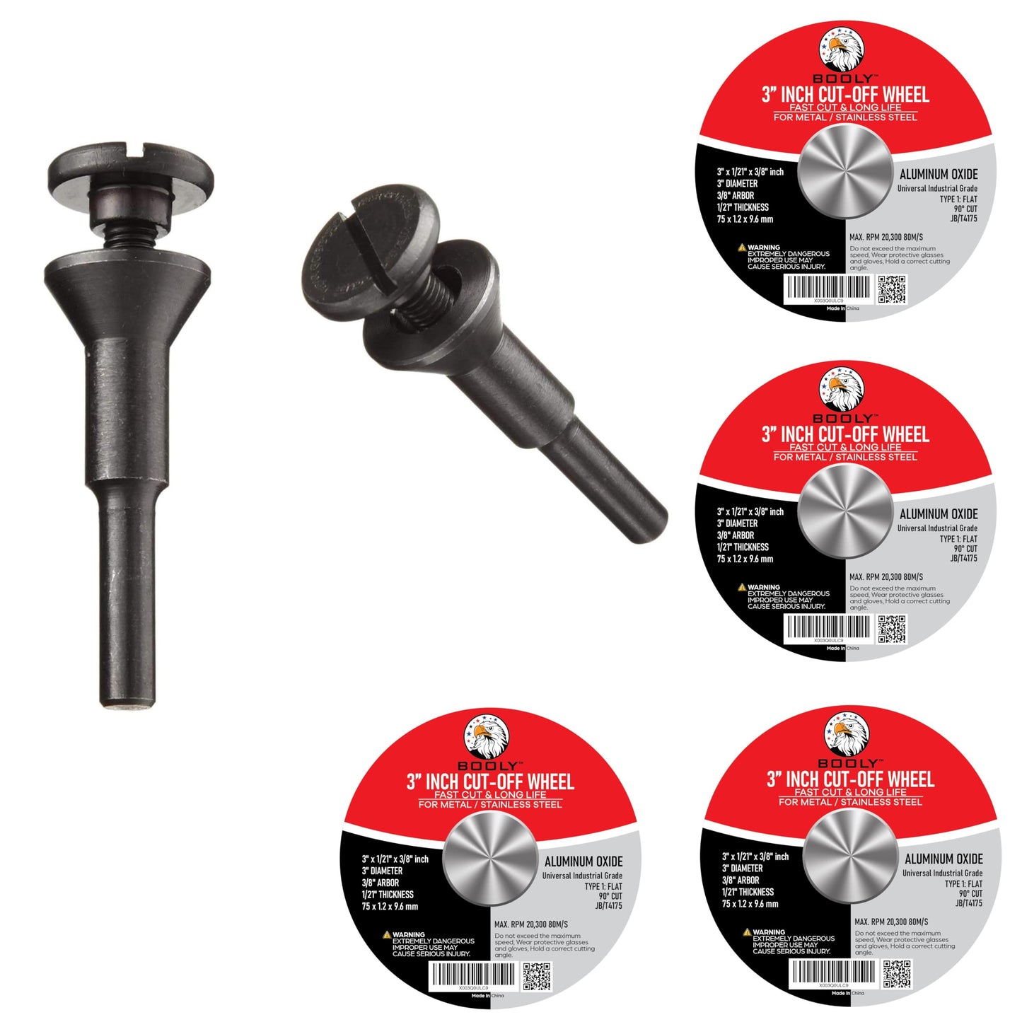 Premium-Grade Die Grinder Bits Carbide Burr Set 1/4 Shank 8-PC Double-Cut Rotary Burr Bits for Metal Fit Dewalt Milwaukee Die Grinders Accessories + Bonus Kit: 2-PC Mandrel & 4-PC 3-inch Cut Off Wheel