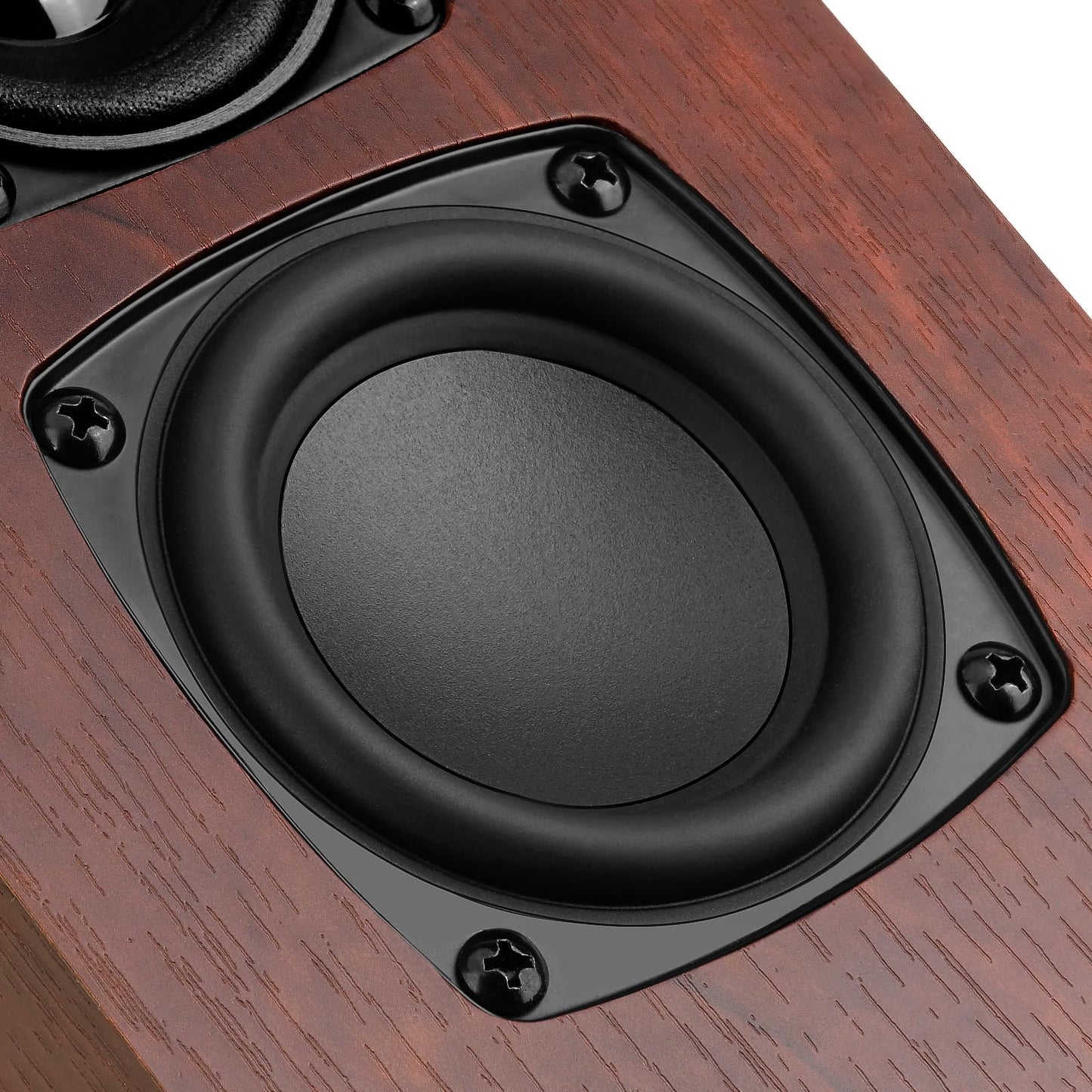 RIOWOIS Powered Bluetooth Bookshelf Speakers, 40W Record Player Speakers with 2.75 Inch Woofer, Stereo Speakers with Optical/AUX/TV-ARC Connection for Turntable, PC and TV.
