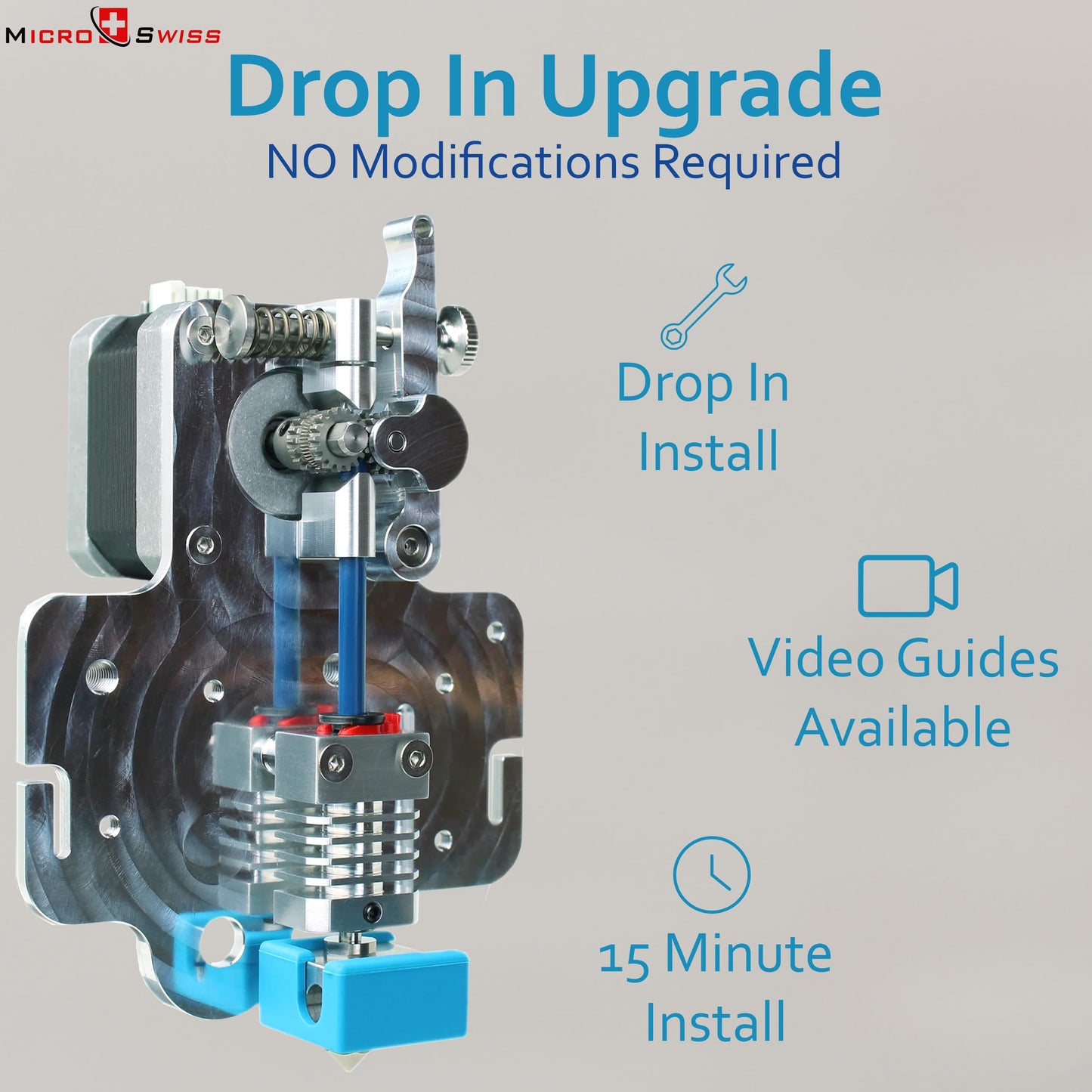 Micro Swiss Direct Drive Upgrade Kit for Creality Ender 5 / Ender 5 Pro / Ender 5 Plus - Made in USA