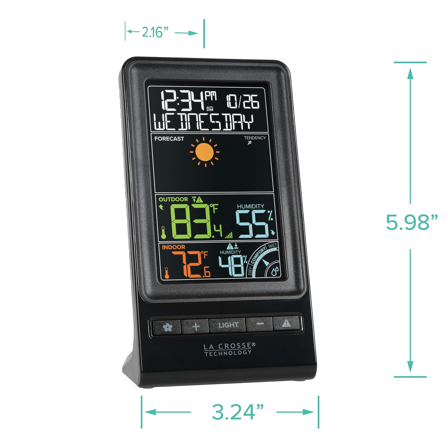 La Crosse Technology 308-1415C Digital Multi-Color Wireless Forecast Station