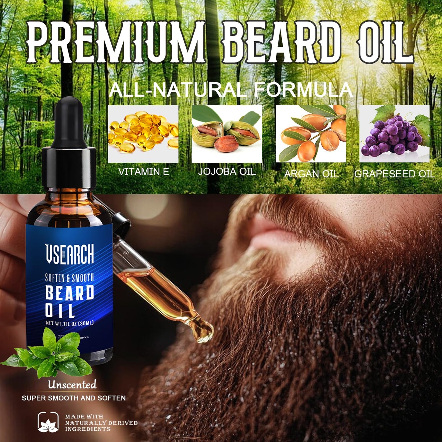 Beard Straightener for Men - 5 Temperature Setting, Anti-scalding, Heated Beard Styling Comb- The Perfect Beard Grooming Kit for Medium to Long Beards - Ideal Father's Day Gift
