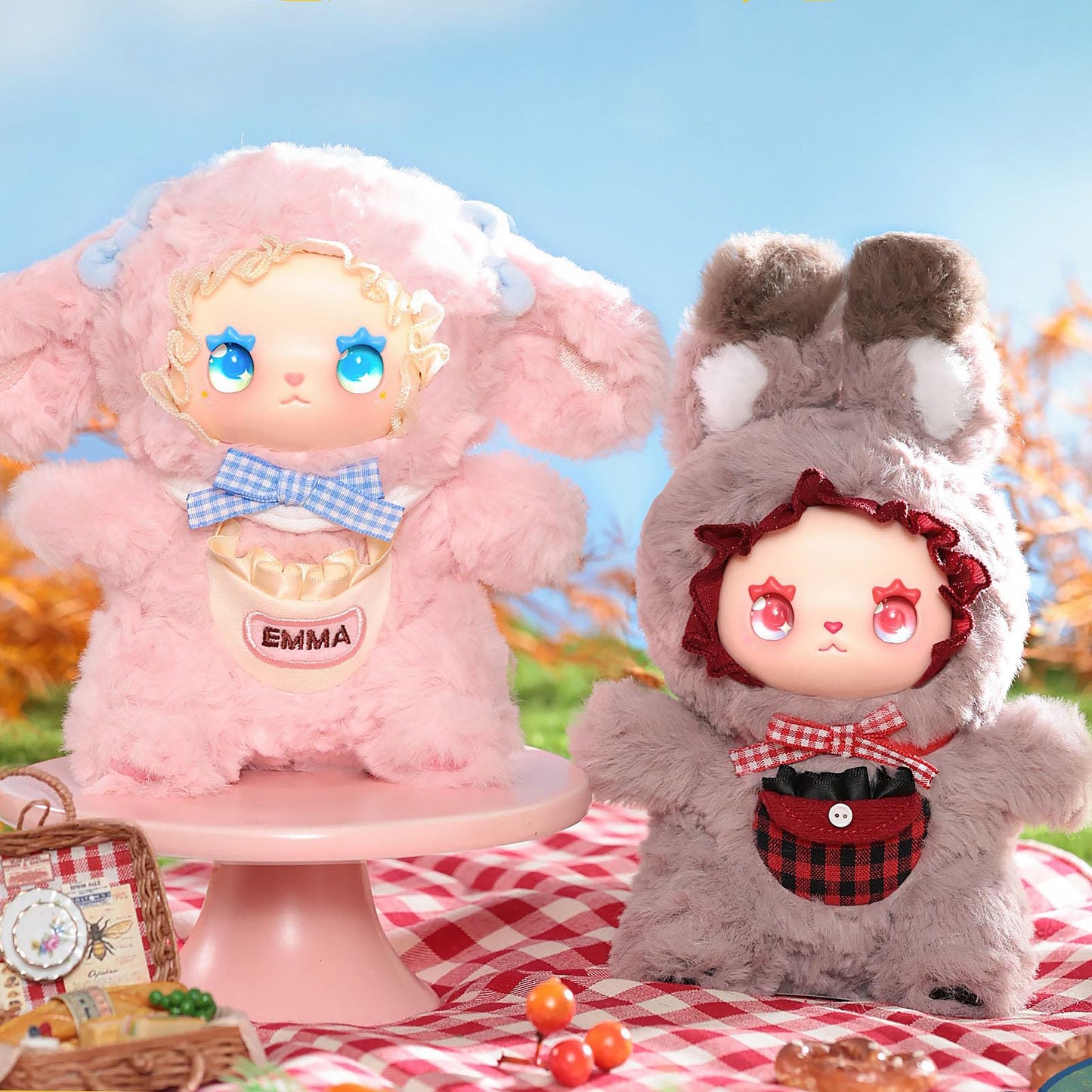 CALEMBOU Plush Doll Blind Box Figures, 6.7'' Cute Stuffed Animal Blind Plush, Kawaii 1 of 6 Possible Mystery Boxes Collectible Toys Cute Soft Plushies Birthday Gifts (Lovely Emma Pocket Zoo Series)