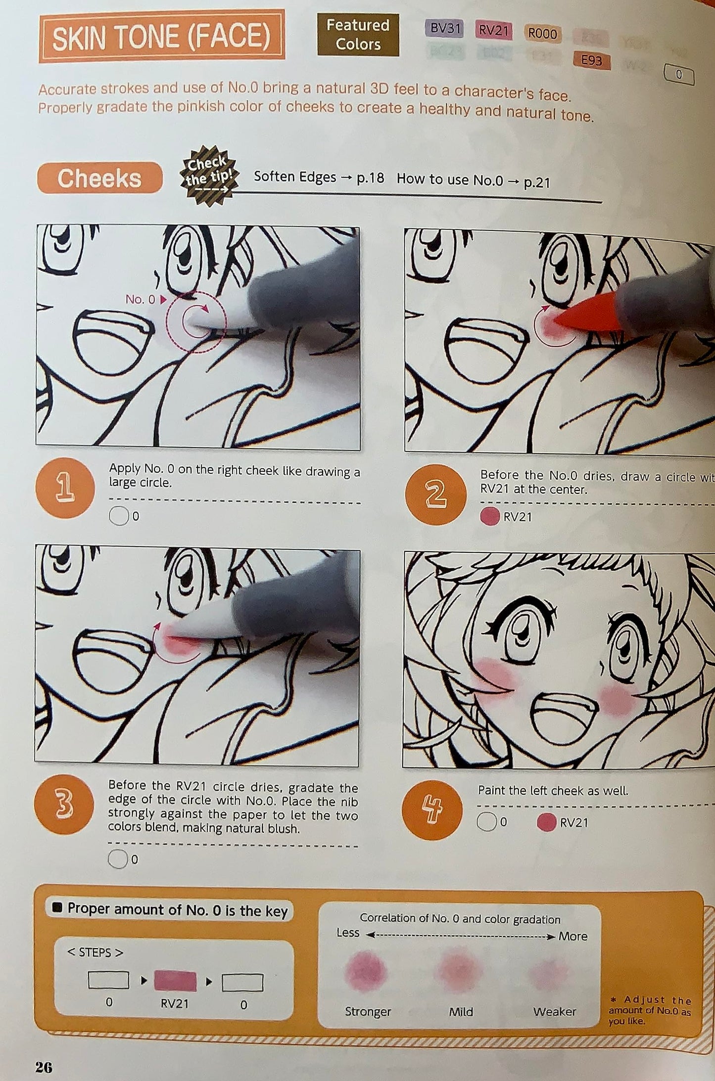 Copic Ciao Illustration Book Bundle Set, Alcohol-Based Markers (12 pcs) with an Instruction Book
